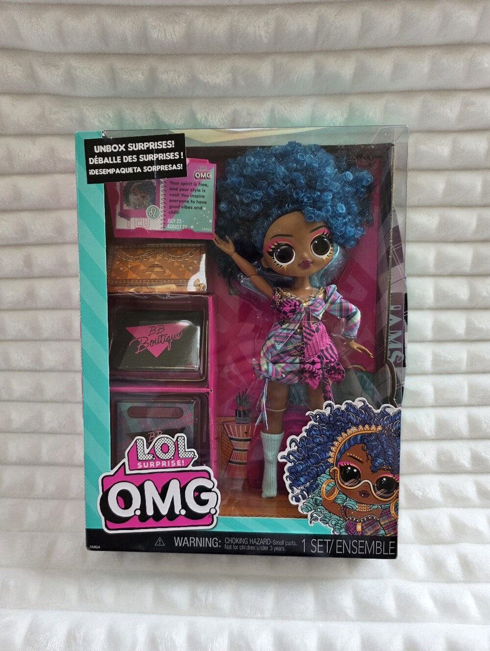 LOL Surprise OMG Jams 9" Fashion Doll with Multiple Surprises & Blue Hair